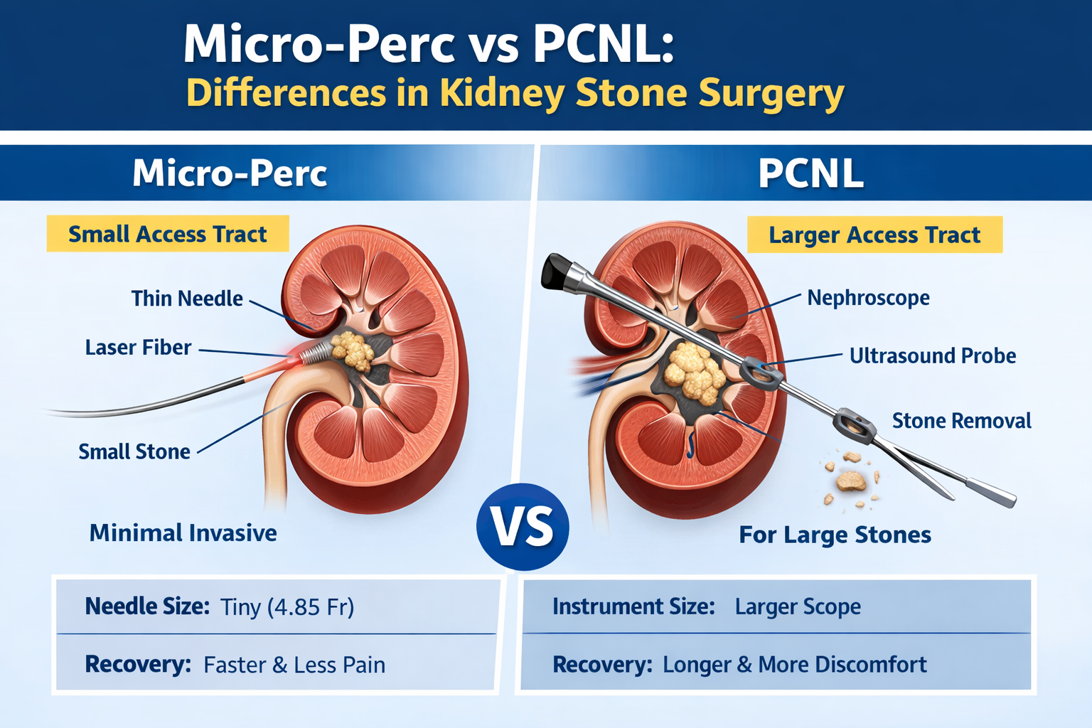 Micro-Perc vs PCNL: Differences in Kidney Stone Surgery