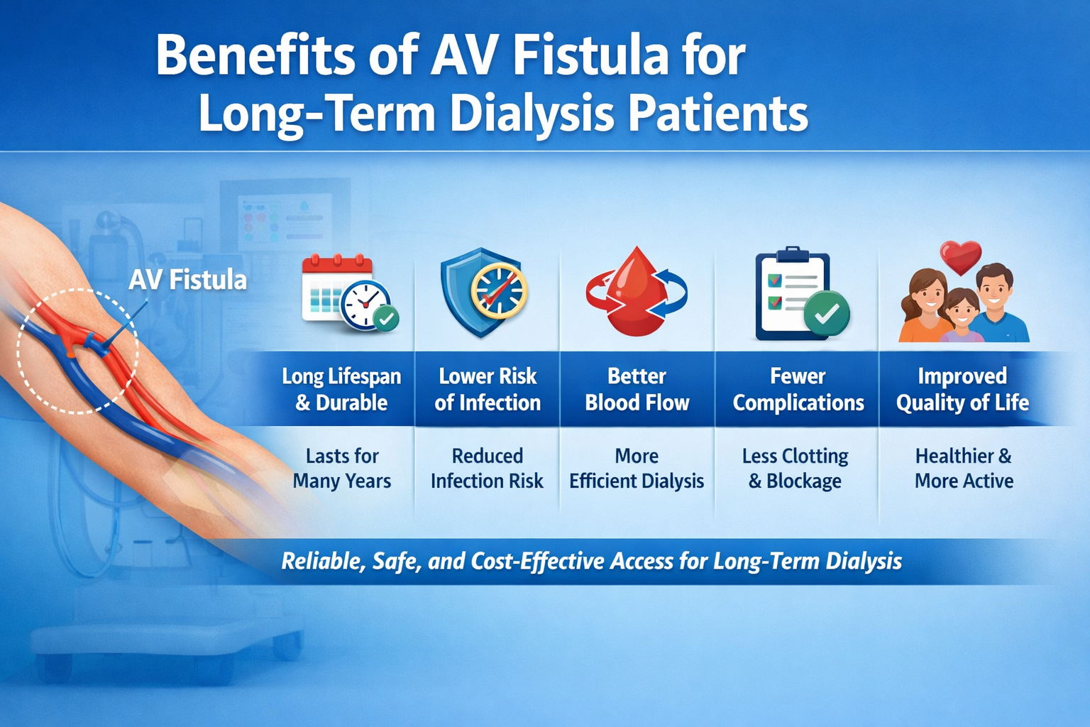 Benefits of AV Fistula for Long-Term Dialysis Patients